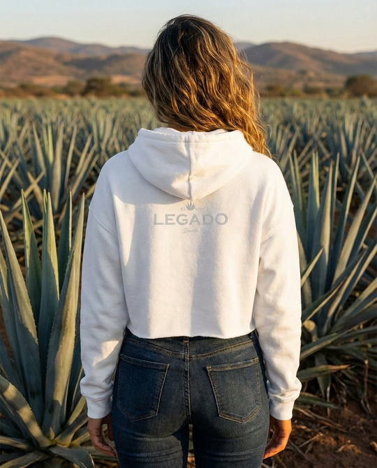 Lightweight Crop Hoodie - Blanco